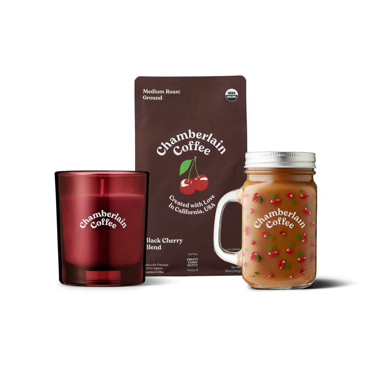 black cherry coffee gift set